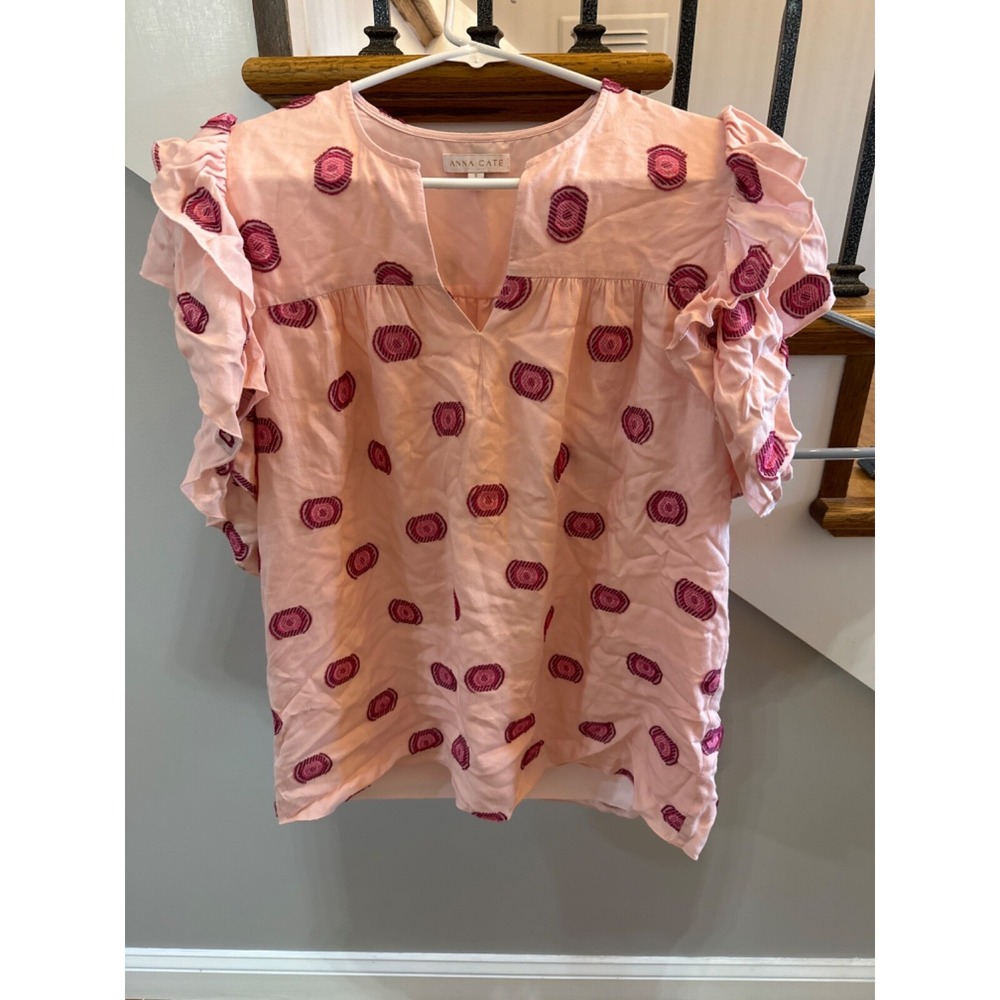 anna cate pink blouse small
